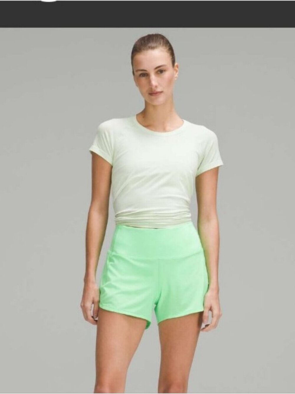 Lululemon speed Up High-Rise Lined Short 4"( pistachio